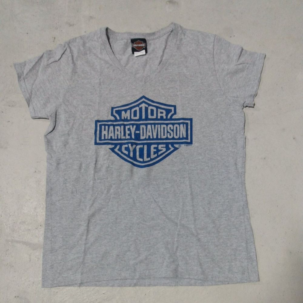 Harley Davidson V Neck Top Size Large Short Sleeve Florida